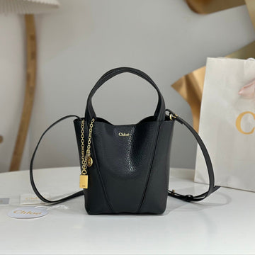 Chloé Spin Small Bag 18CM Black Calfskin