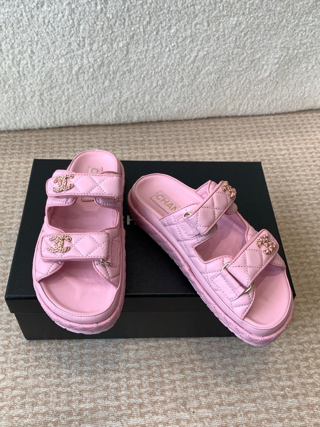 Dad Sandal In Pale Pink Calfskin Mule