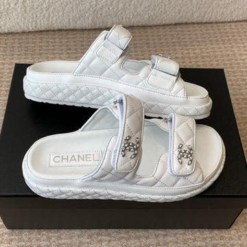 Dad Sandal In White Calfskin Mule