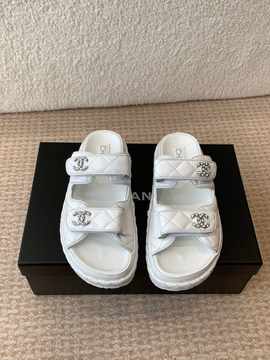 Dad Sandal In White Calfskin Mule