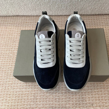 Cl 25C Brunello Cucinelli Navy Blue Sneaker Suede 298883