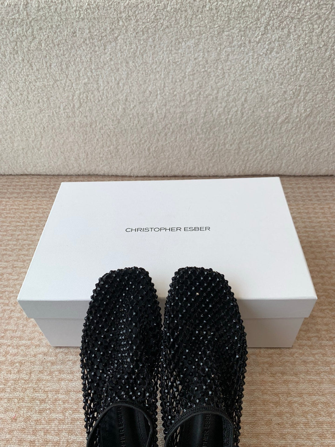 Cl 25 Ballet Flats Black Mesh Hot Diamond 345529