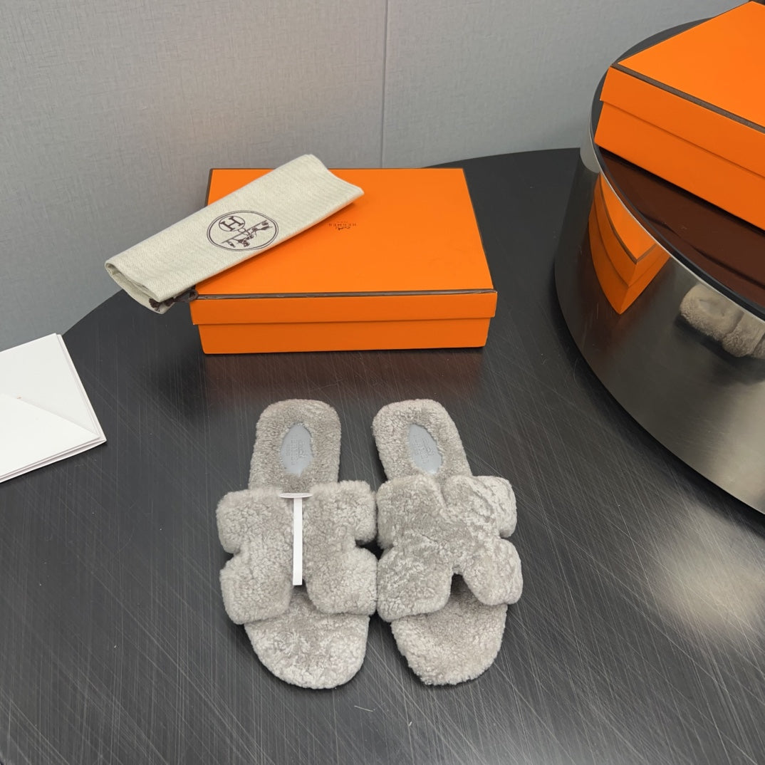 Hm Oran Sandal Grey Wool 952314
