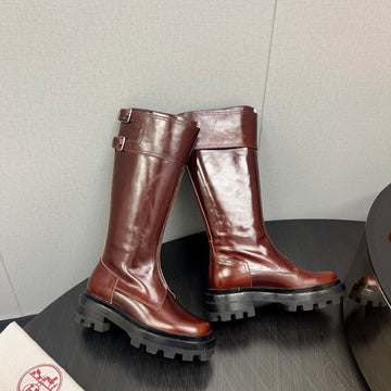 Hm High Boots 30MM Red Brown Cowhide 952463