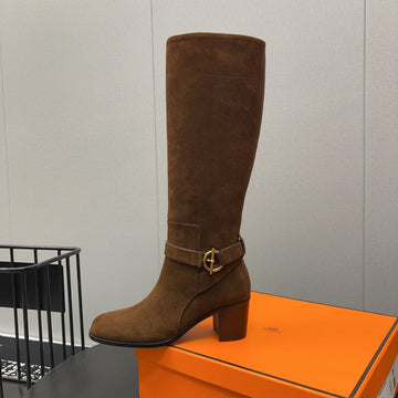 Hm Justine 50 Boot Chestnut Brown Suede 952363