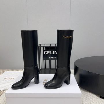 D-Town Heeled Boot 80MM In Black Cowhide 994868