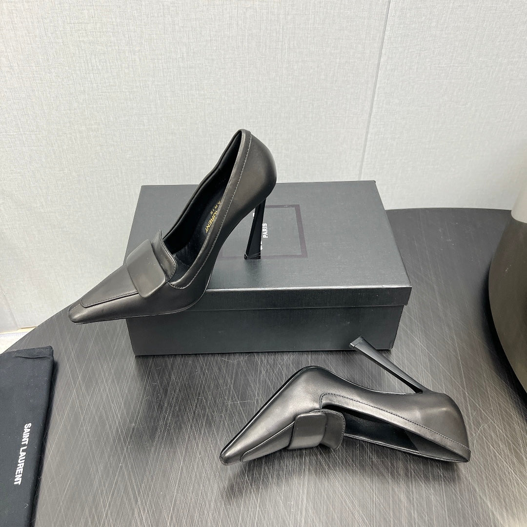 D'orsay Pumps In Black Smooth Lambskin