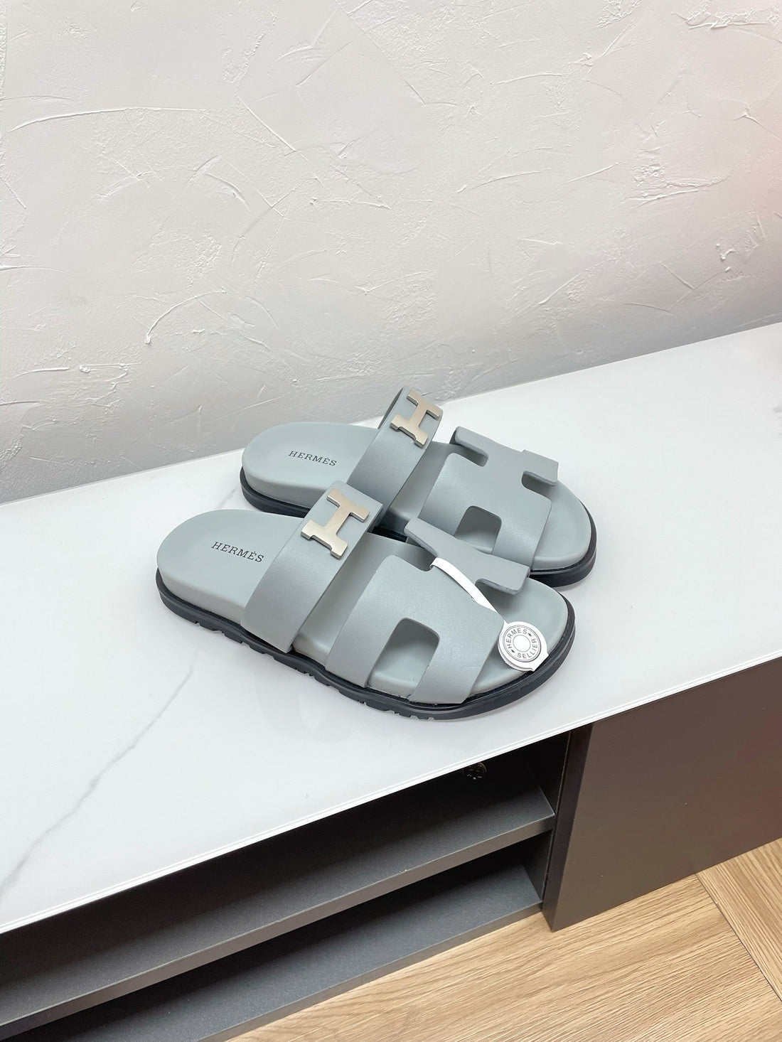 Chypre Sandal Pastel Blue Lambskin With H Buckle