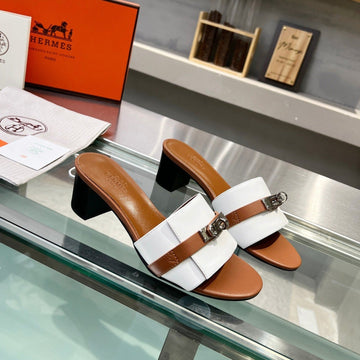 Gigi 50 Sandal Tawny Mix White Calfskin