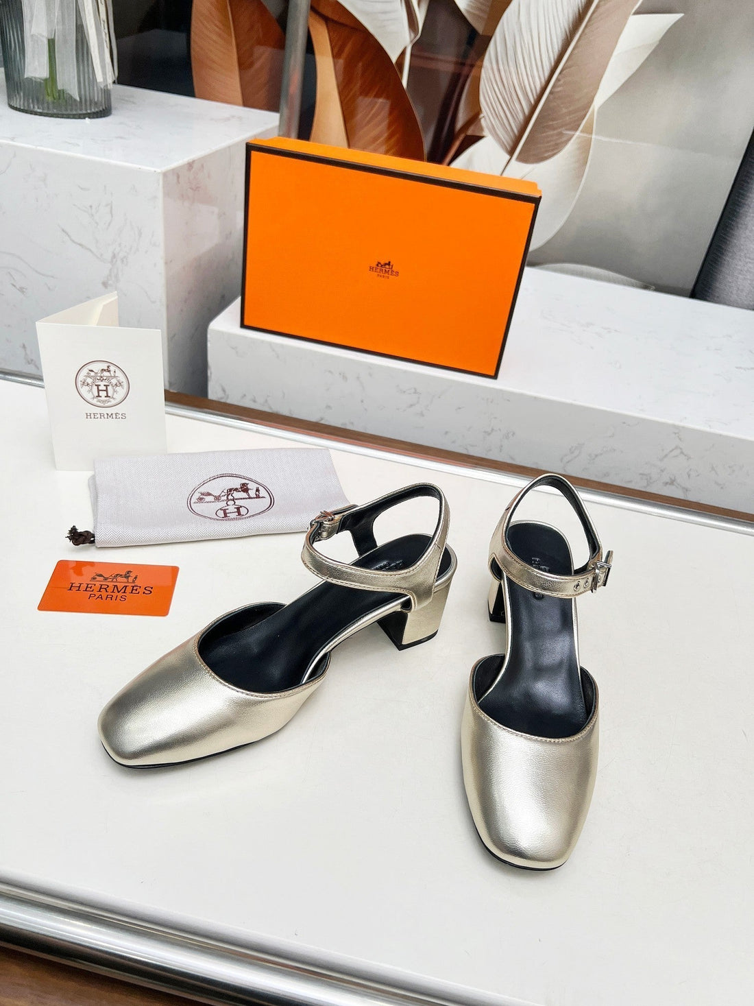 Kamilla ̉60 Pump Gold Lambskin 214075