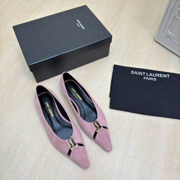 Babylone Ballet Flat In Light Pink Suede