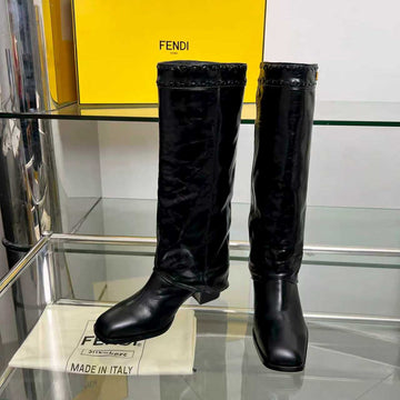 Fendi High Boots Black Calfskin 521231