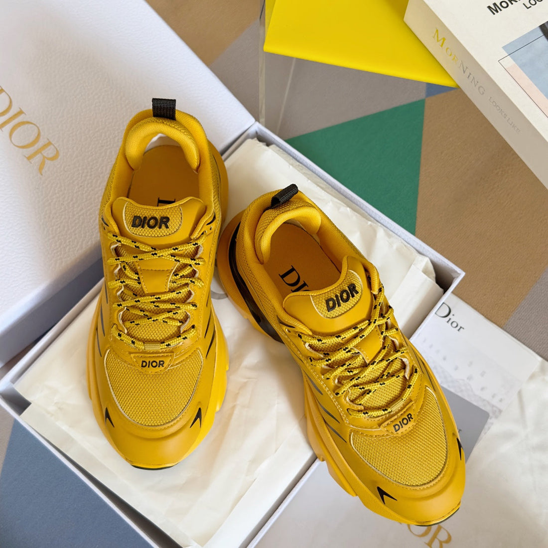 CD B32 Sneaker Yellow Calfskin