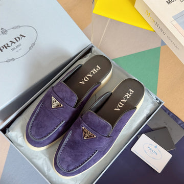 Pra Purple Suede Leather Mule 25MM Rubber Sole