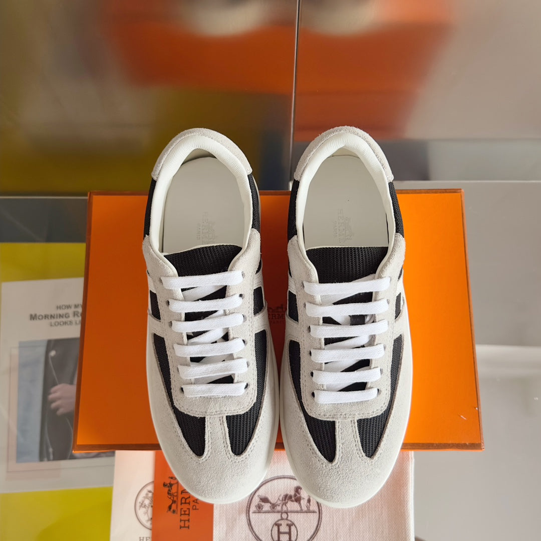 Boomerang Sneakers Light Gray Mix Black Suede
