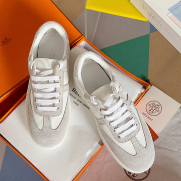 Boomerang Sneakers Light Gray Mix White Suede