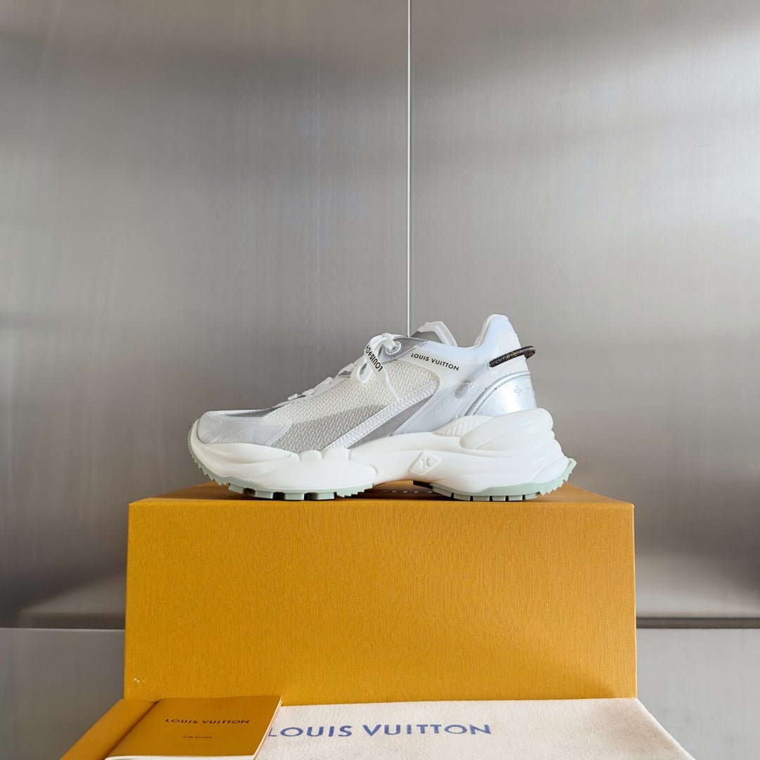 LV Run 55 Sneaker 55MM Grey Mix White Jacquard Fabric