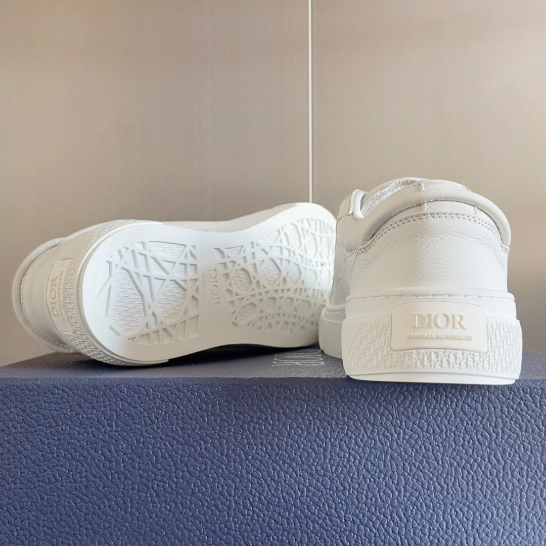 CD B33 Sneaker 40MM White Monogram Cowhide