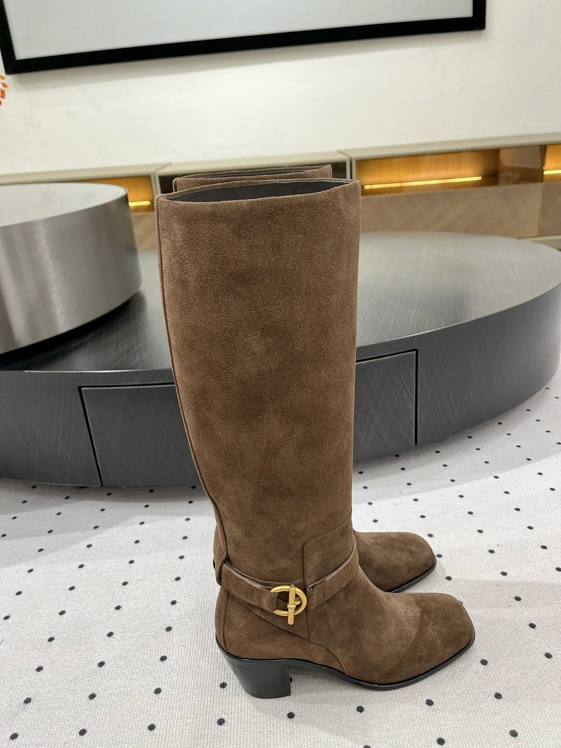 Hm Justine 60 Boot Earth Brown Suede 954917