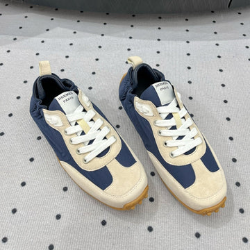 Hm Sneaker 10MM In Deep Blue Mix Beige Suede And Windbreaker Fabric 954750