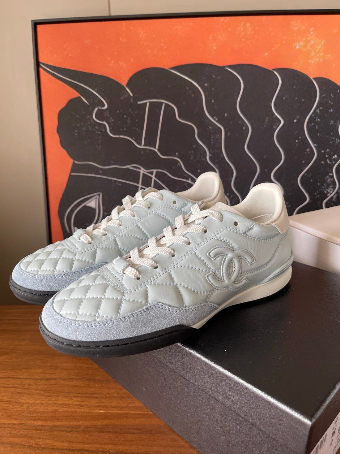 CC 26SS Low-Top Sneaker Light Blue Leather 623163