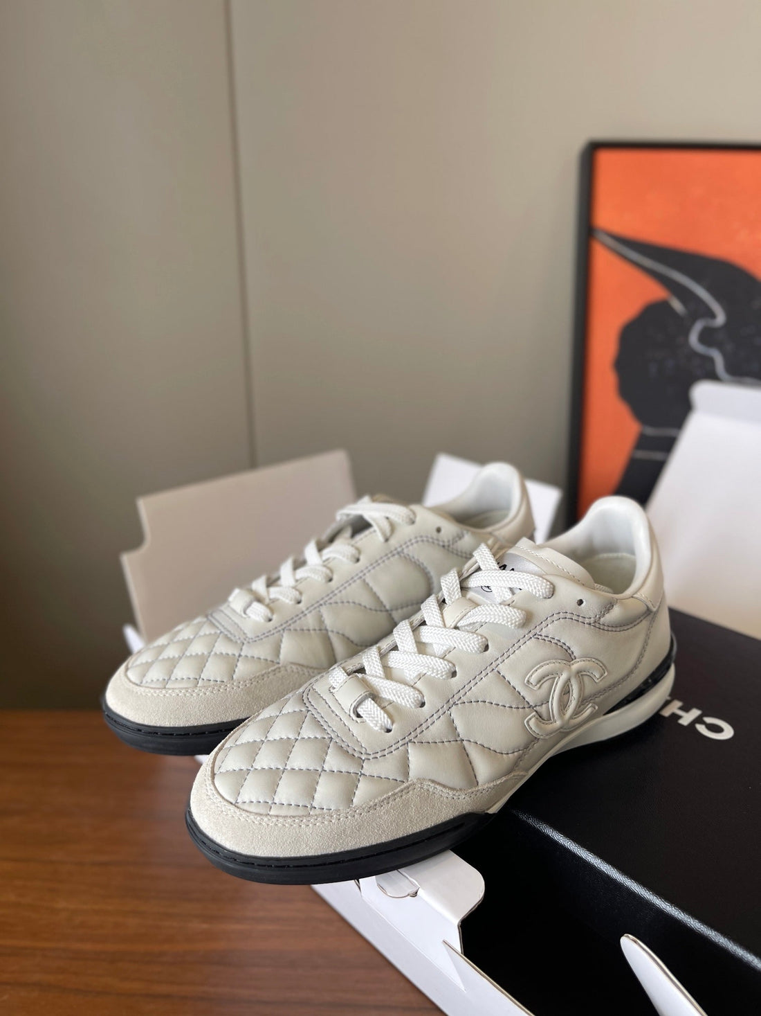CC 26SS Low-Top Sneaker Ivory Leather 623165