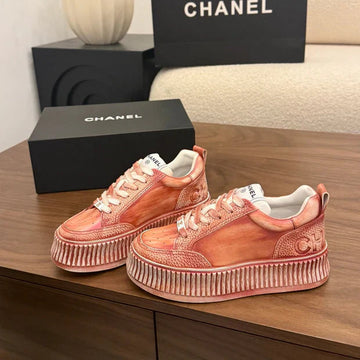 CC 26S Casual Sneaker Coral Orange Leather 183616