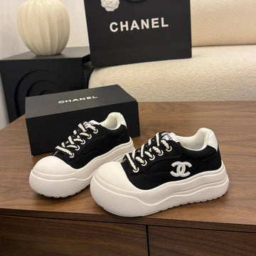 CC 26S Casual Sneaker Black White Canvas Leather 183592