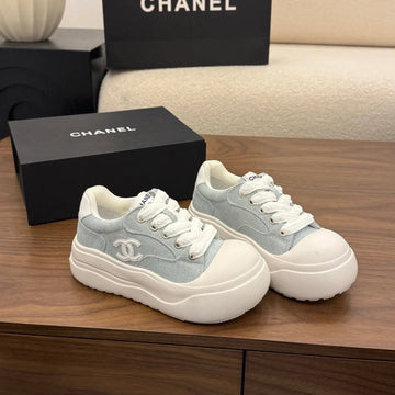 CC 26S Casual Sneaker Baby Blue White Canvas Leather 183594