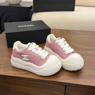 CC 26S Casual Sneaker Pink White Canvas Leather 183595