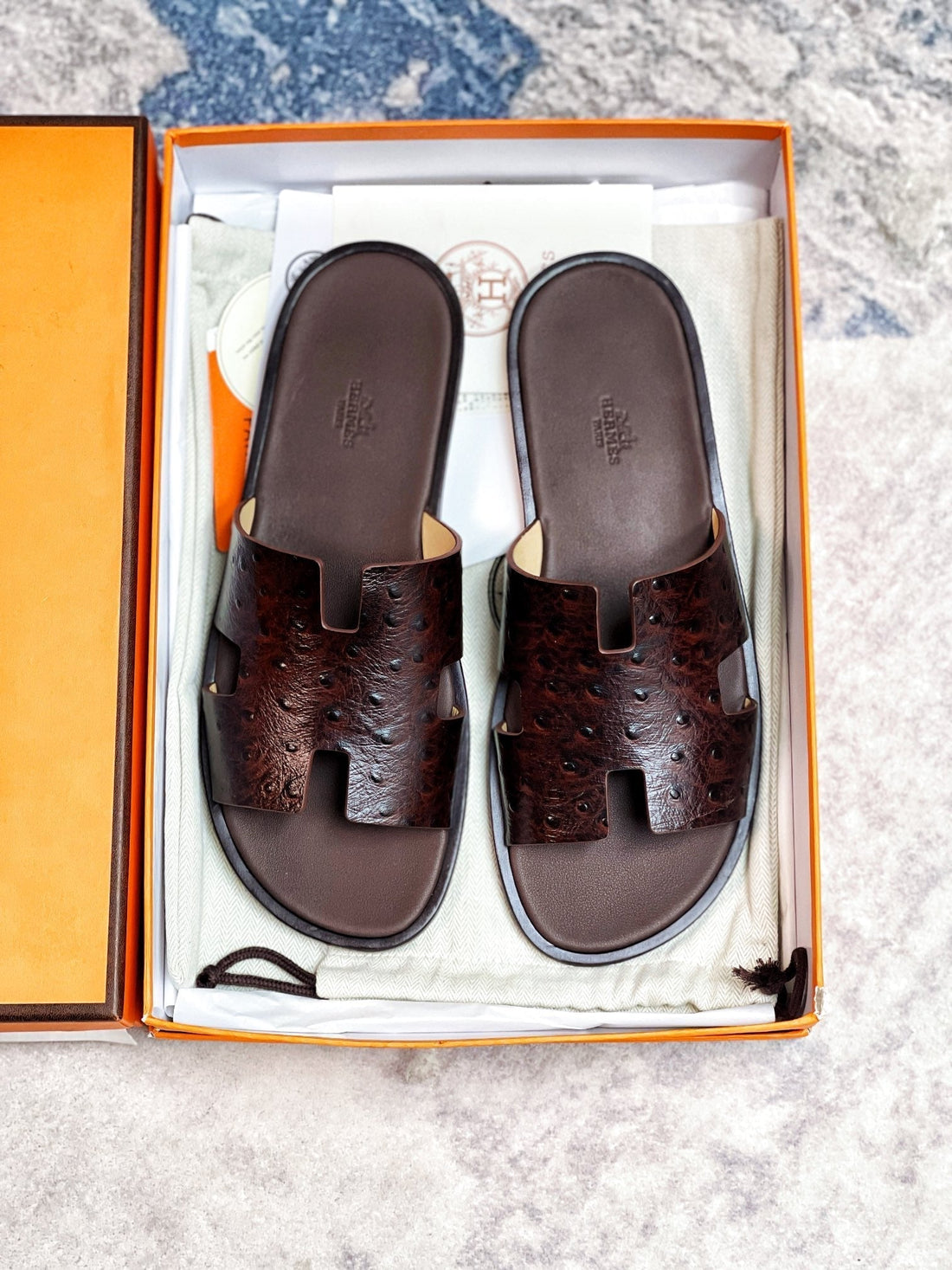 Hm Men's Izmir Slide Brown Cowhide 231085