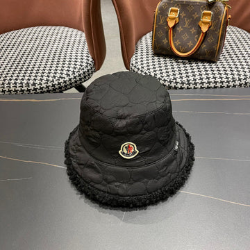 Reversible Nappa & Shearling Bucket Hat Black 436510