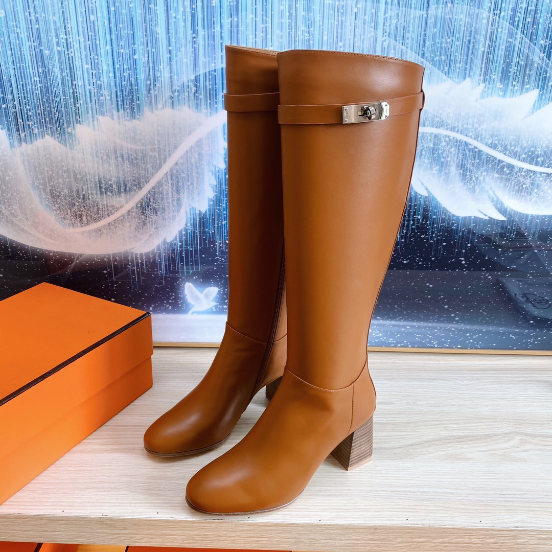 Hm Jumping Boot 70MM In Brown Cowhide 987552