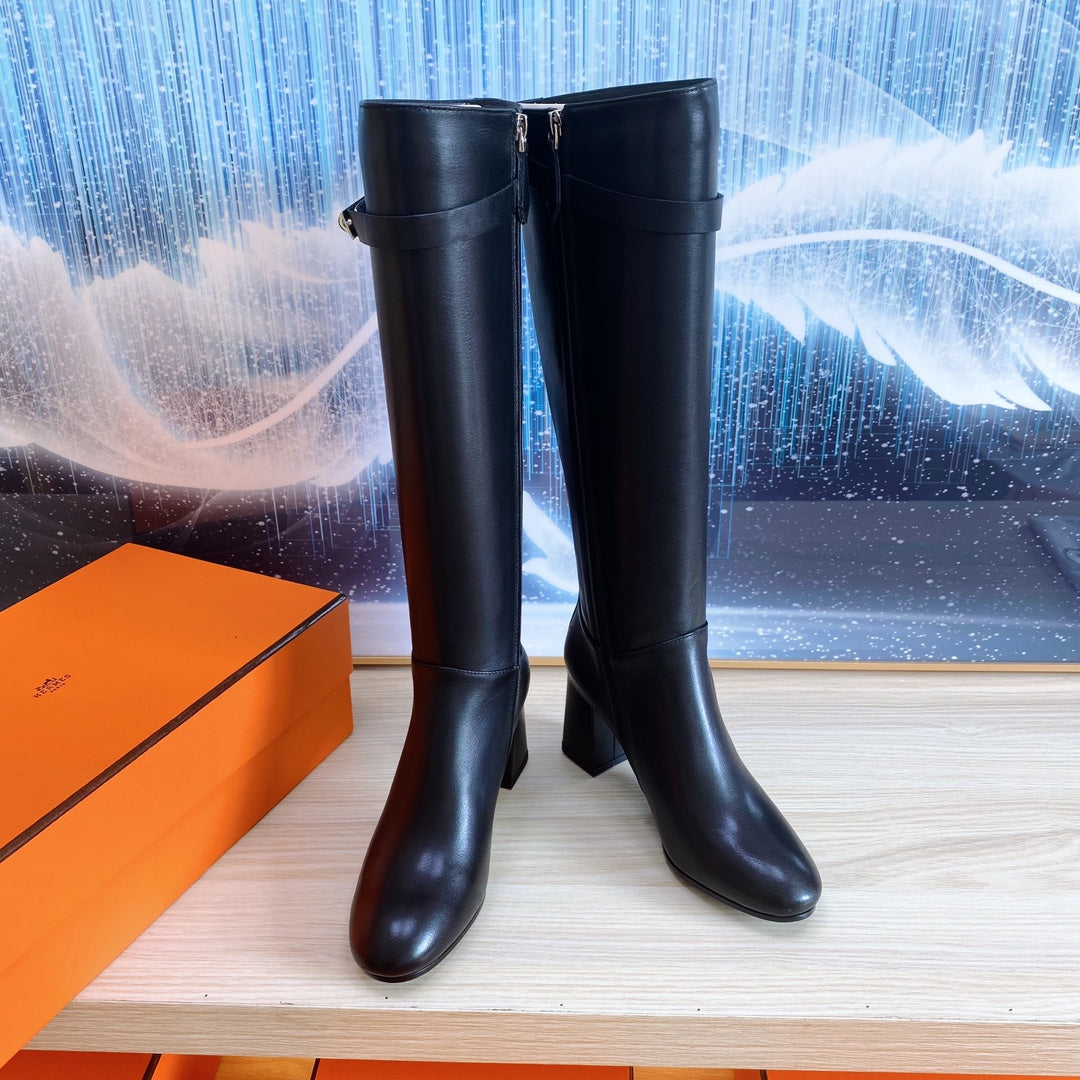 Hm Jumping Boot 70MM In Black Cowhide 987553