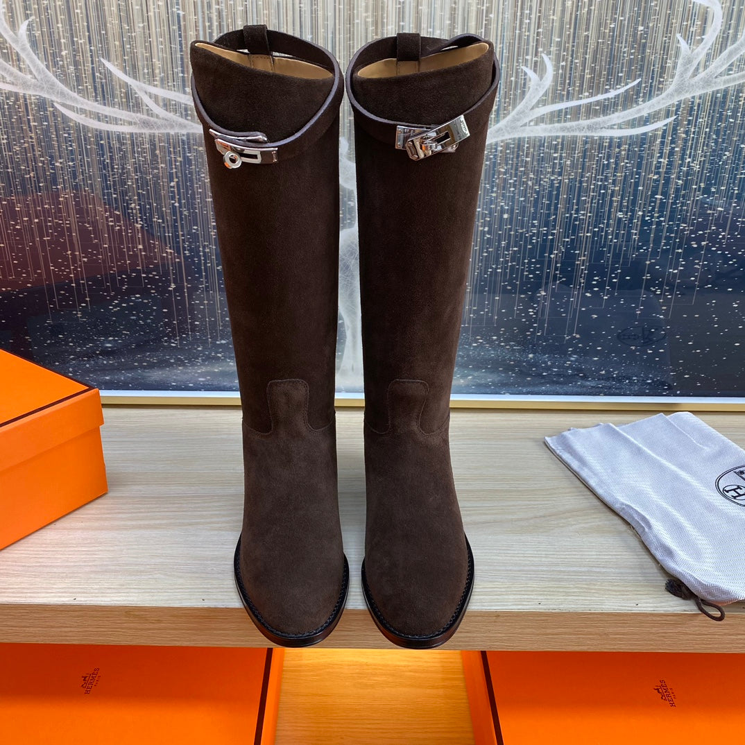 Hm Jumping Boot In Chocolate Suede 987474
