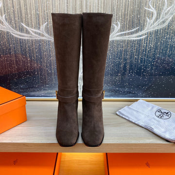 Hm Justine Boot In Chocolate Suede 987480