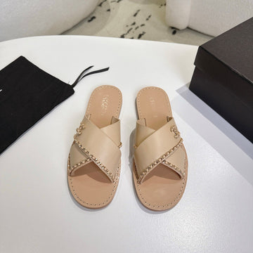 CC Cruise 2025/26 Mules Light Beige Calfskin 570317