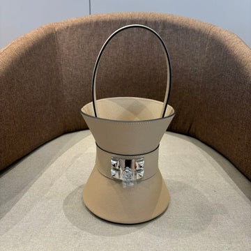 HM Mini Medor Bag Khaki Beige Epsom Calfskin 269907