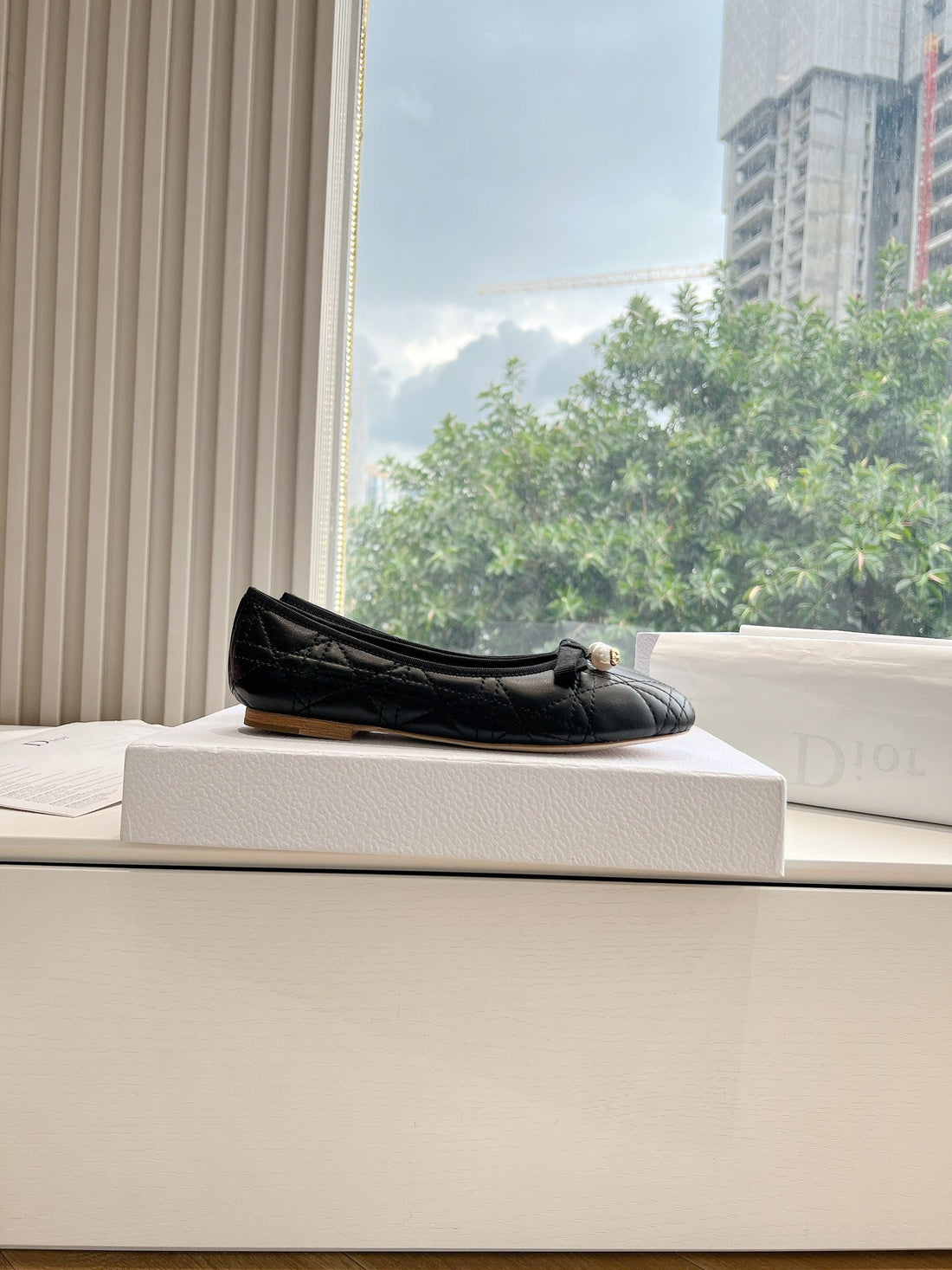 CD Ballet Flat Black Sedge Mop Front