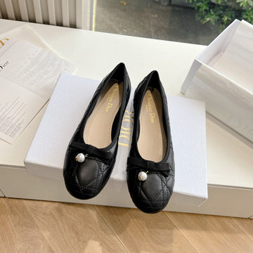 CD Ballet Flat Black Sedge Mop Front