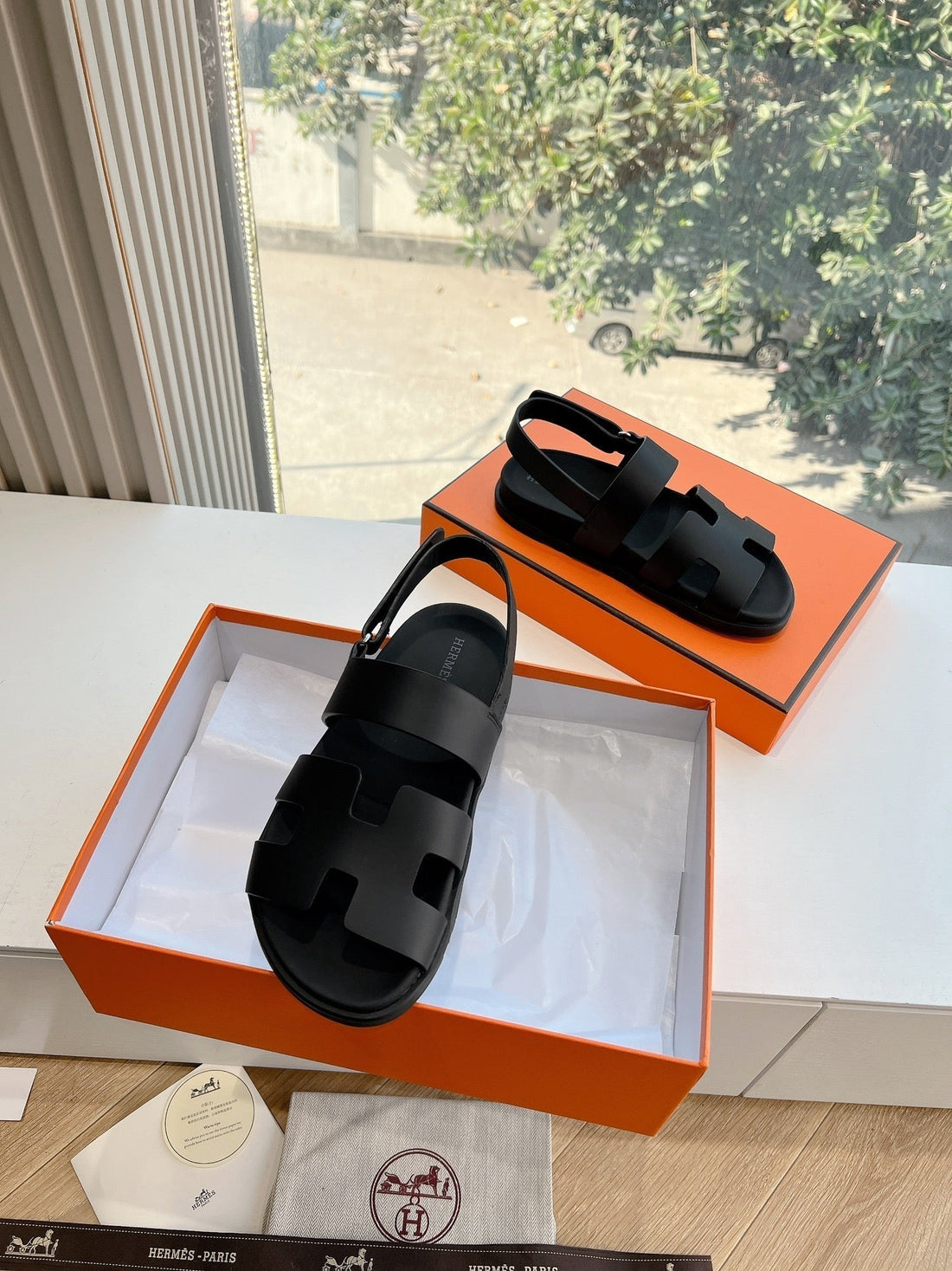 Hm 25 Genius Sandal Black Calfskin