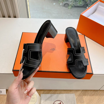Hm 25C Oasis Sandal Black Leather 202837