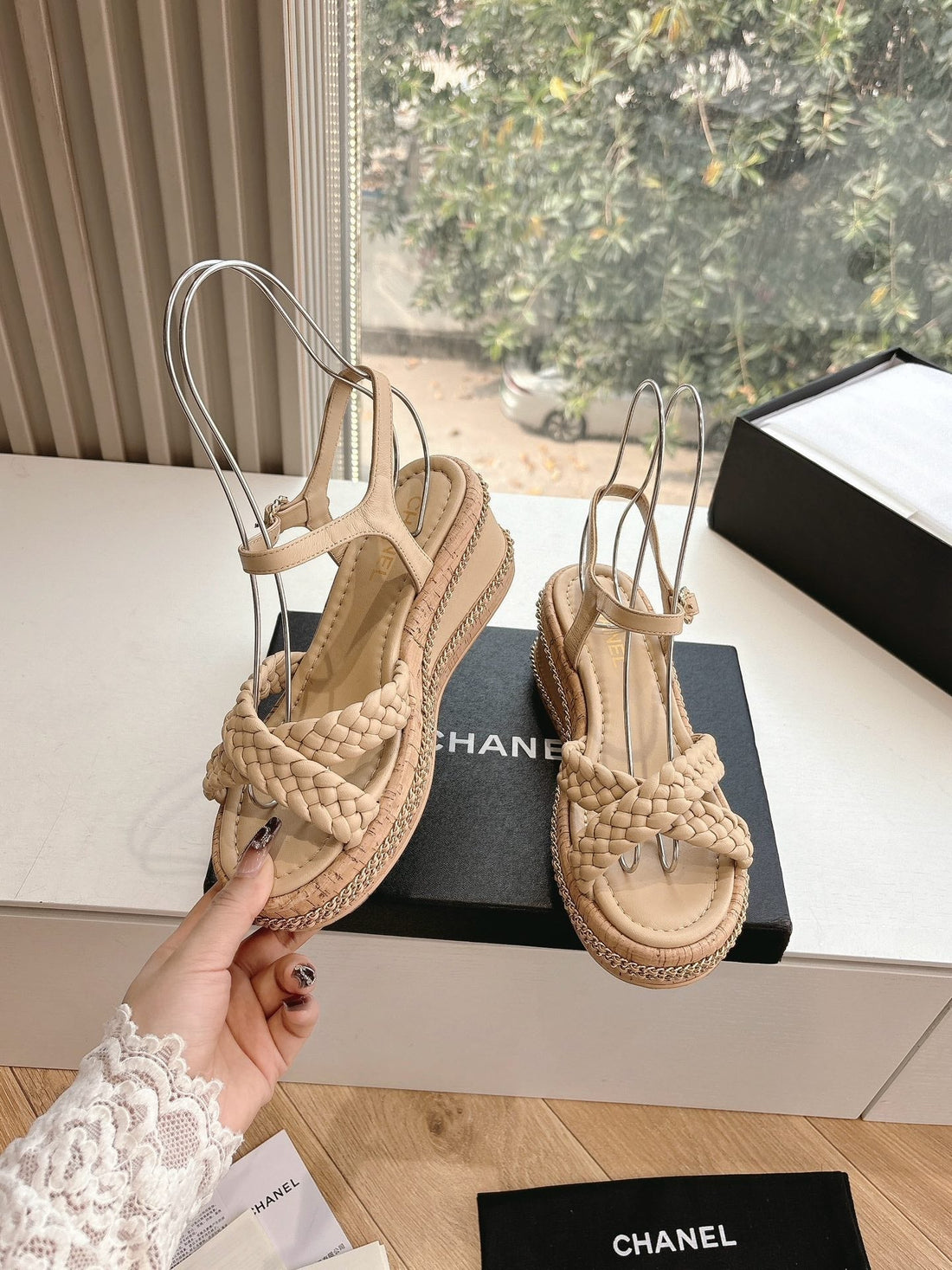 CC Mules Sandals Nude 6CM Lambskin 202888