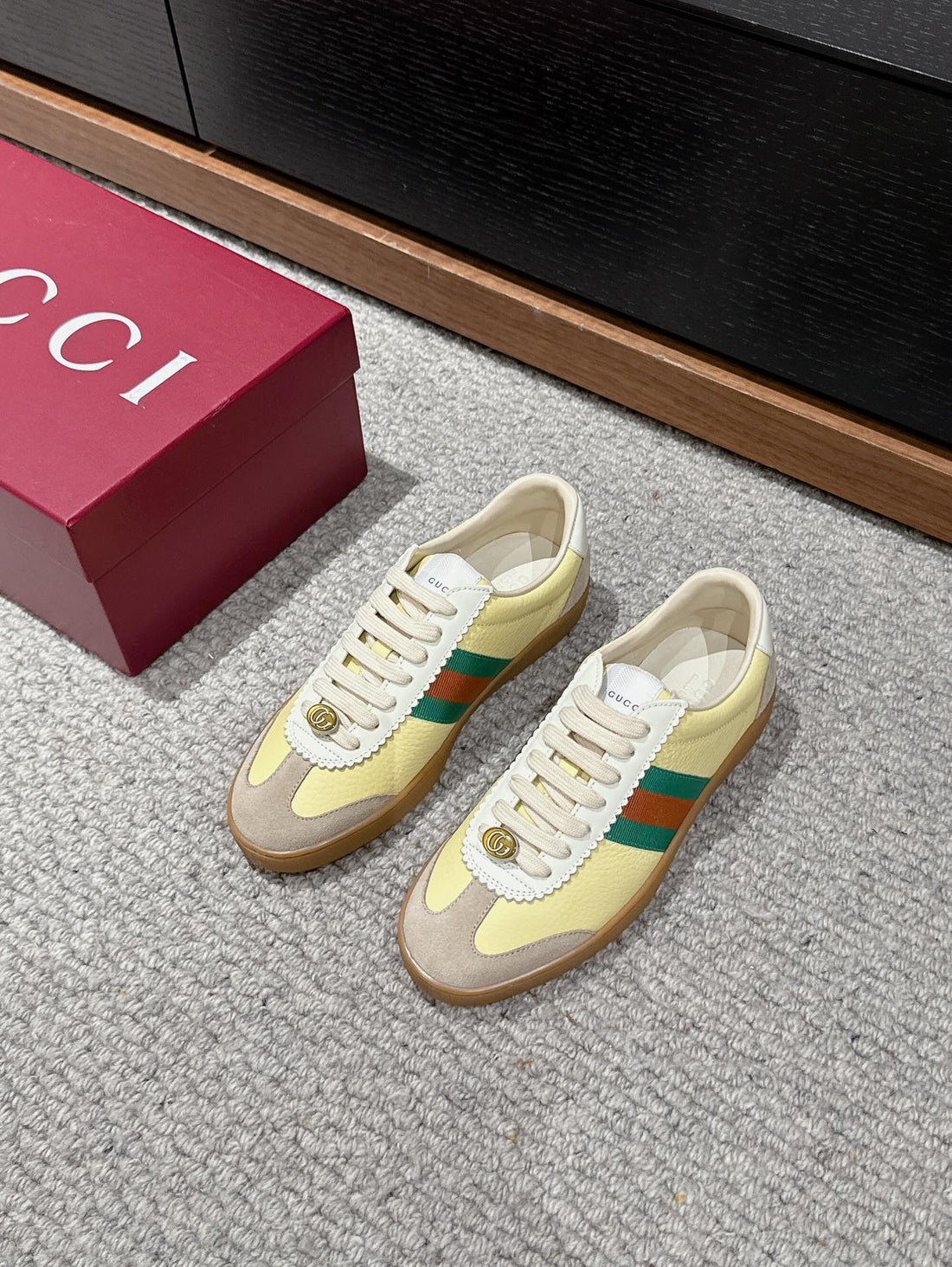 GG & Adidas Sneaker Khaki Calfskin