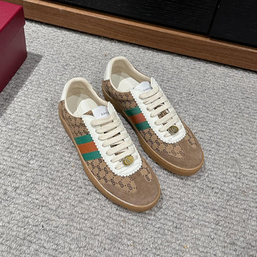 GG & Adidas Sneaker Light Brown Fabric