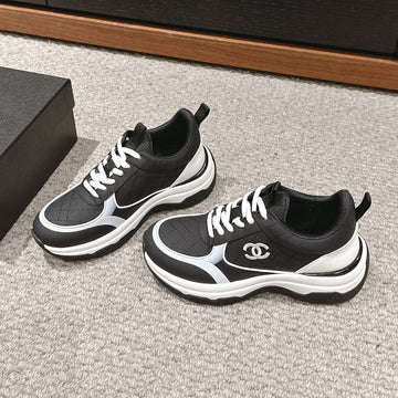 CC Classic Sneaker In Black Mix White Lambskin