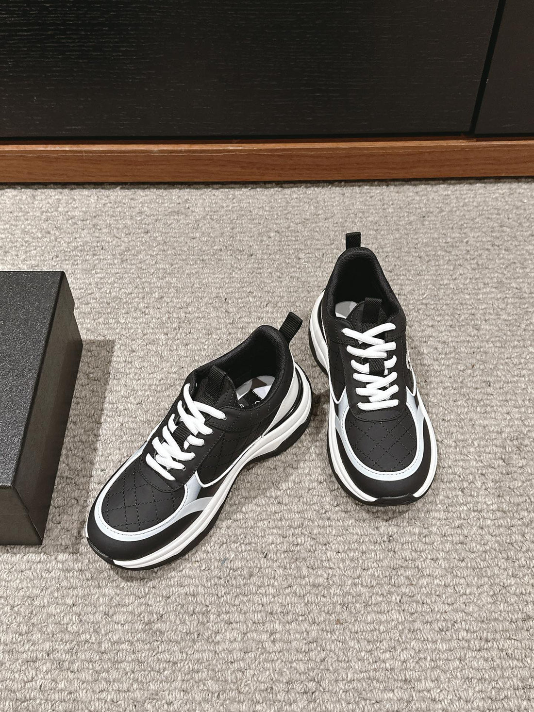 CC Classic Sneaker In Black Mix White Lambskin