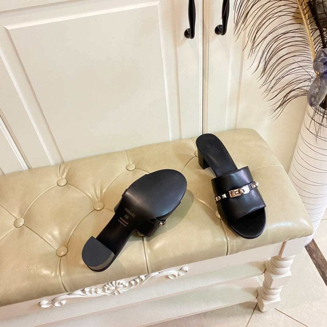Hm Giulia 50 Sandal Black Calfskin