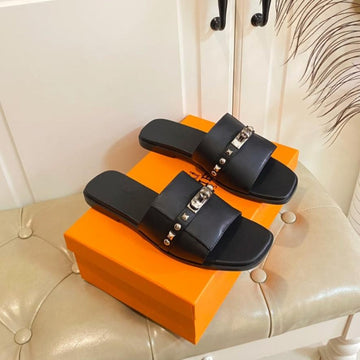 Hm Giulia Sandal Black Calfskin