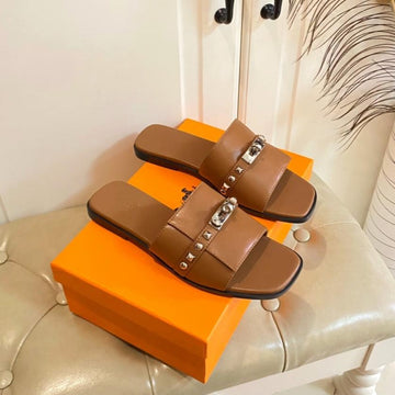 Hm Giulia Sandal Brown Calfskin